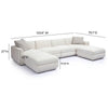 Perry Cream Chenille Modular U-Sectional Model: TOV-L69219-SEC1
