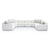 Perry Cream Chenille Modular Large U-Sectional Model: TOV-L69219-SEC5