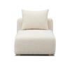 Hangover Cream Heavy Textured Fabric Modular Armless Chair Model: TOV-L69242-AC