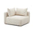 Hangover Cream Heavy Textured Fabric Modular Corner Chair Model: TOV-L69242-C