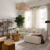 Hangover Cream Heavy Textured Fabric 4-Piece Modular Sectional Model: TOV-L69242-SEC