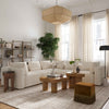 Hangover Cream Heavy Textured Fabric 5-Piece Modular L-Sectional Model: TOV-L69242-SEC2