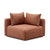 Hangover Sedona Red Textured Fabric Modular Corner Chair Model: TOV-L69244-C