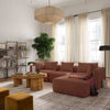 Hangover Sedona Red Textured Fabric 4-Piece Modular Sectional Model: TOV-L69244-SEC