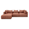 Hangover Sedona Red Textured Fabric 4-Piece Modular Sectional Model: TOV-L69244-SEC