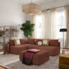 Hangover Sedona Red Textured Fabric 4-Piece Modular Chaise Sectional Model: TOV-L69244-SEC1