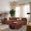 Hangover Sedona Red Textured Fabric Ottoman Model: TOV-L69245