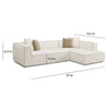Tristine Cream Linen RAF Sectional Model: TOV-L69252-SEC
