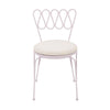 Erica Pink Wrought Iron Outdoor Chair Model: TOV-O18666