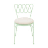 Erica Mint Green Wrought Iron Outdoor Chair Model: TOV-O18667
