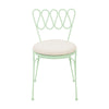 Erica Mint Green Wrought Iron Outdoor Chair Model: TOV-O18667