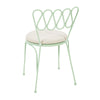 Erica Mint Green Wrought Iron Outdoor Chair Model: TOV-O18667
