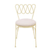 Erica Cream Wrought Iron Outdoor Chair Model: TOV-O18668