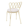 Erica Cream Wrought Iron Outdoor Chair Model: TOV-O18668