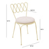 Erica Cream Wrought Iron Outdoor Chair Model: TOV-O18668