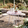 Erica Pink Wrought Iron Outdoor Cafe Table Model: TOV-O18669