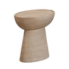 Eclipse Textured Faux Travertine Indoor / Outdoor Side Table Model: TOV-O54274