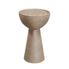 Eclipse Textured Faux Travertine Indoor / Outdoor Side Table Model: TOV-O54274