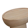 Eclipse Textured Faux Travertine Indoor / Outdoor Side Table Model: TOV-O54274