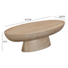 Eclipse Textured Faux Travertine Indoor / Outdoor Coffee Table Model: TOV-O54275