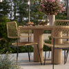 Patti Textured Faux Travertine Indoor / Outdoor 55" Round Dining Table Model: TOV-O54276