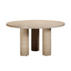 Patti Textured Faux Travertine Indoor / Outdoor 55" Round Dining Table Model: TOV-O54276