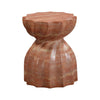 Turin Red Faux Sandstone Indoor / Outdoor Concrete Stool Model: TOV-O54282