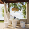 Margot Light Grey Faux Plaster Indoor / Outdoor Concrete 83" Oval Dining Table Model: TOV-O54297
