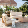 Reavan Cream Outdoor Lounge Chair Model: TOV-O54455