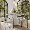 Smooch White Marble Print Indoor / Outdoor 47" Round Dining Table Model: TOV-O54489