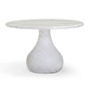 Smooch White Marble Print Indoor / Outdoor 47" Round Dining Table Model: TOV-O54489