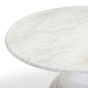 Smooch White Marble Print Indoor / Outdoor 47" Round Dining Table Model: TOV-O54489