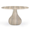 Smooch Faux Travertine Indoor / Outdoor 47" Round Dining Table Model: TOV-O54490