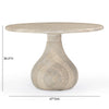 Smooch Faux Travertine Indoor / Outdoor 47" Round Dining Table Model: TOV-O54490