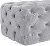 Kaylee Jumbo Grey Velvet Ottoman Model: TOV-O65