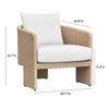 Alexa Cream Performance Fabric Outdoor Armchair Model: TOV-O68809