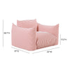 Saint Tropez Pearl and Red Striped Stuffed Outdoor Armchair Model: TOV-O68848