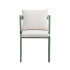 Nancy Mint Green and Cream Outdoor Dining Chair Model: TOV-O68854