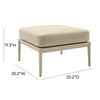 Kapri Taupe Outdoor Ottoman Model: TOV-O68893
