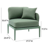 Kapri Moss Green Modular Outdoor RAF Corner Seat Model: TOV-O68895