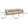 Kapri Taupe Modular Outdoor Sofa Model: TOV-O68899-SO