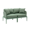 Kapri Moss Green Modular Outdoor Loveseat Model: TOV-O68900-LO