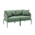 Kapri Moss Green Modular Outdoor Loveseat Model: TOV-O68900-LO