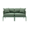 Kapri Moss Green Modular Outdoor Loveseat Model: TOV-O68900-LO