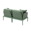 Kapri Moss Green Modular Outdoor Loveseat Model: TOV-O68900-LO