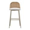 Alexa Cream Performance Fabric Outdoor Barstool Model: TOV-O68961