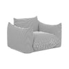 Saint Tropez Pearl and Black Striped Stuffed Outdoor Armchair Model: TOV-O68963