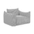Saint Tropez Pearl and Black Striped Stuffed Outdoor Armchair Model: TOV-O68963