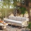 Dunes Cream Outdoor 110" Sofa Model: TOV-O68969-O68970