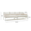 Dunes Cream Outdoor 110" Sofa Model: TOV-O68969-O68970